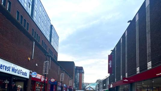 Princess Way taken from High Street looking towards The Square