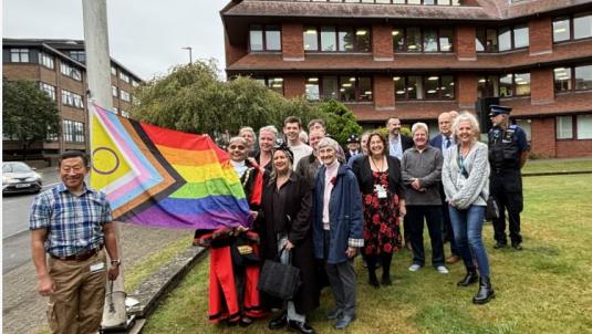 Pride flag raising event 2024