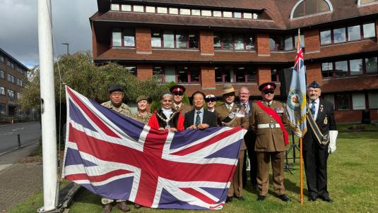 Armed Forces Flag Raising event