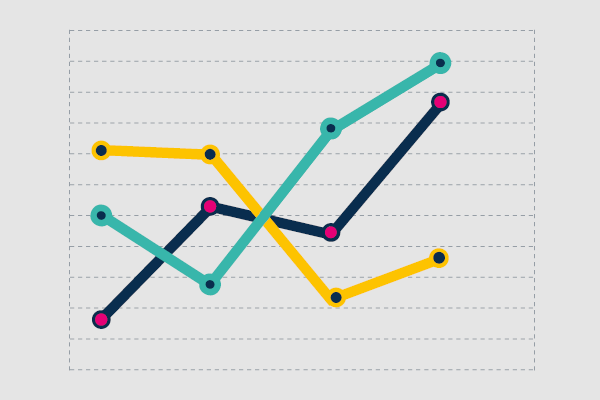 Decorative line graph