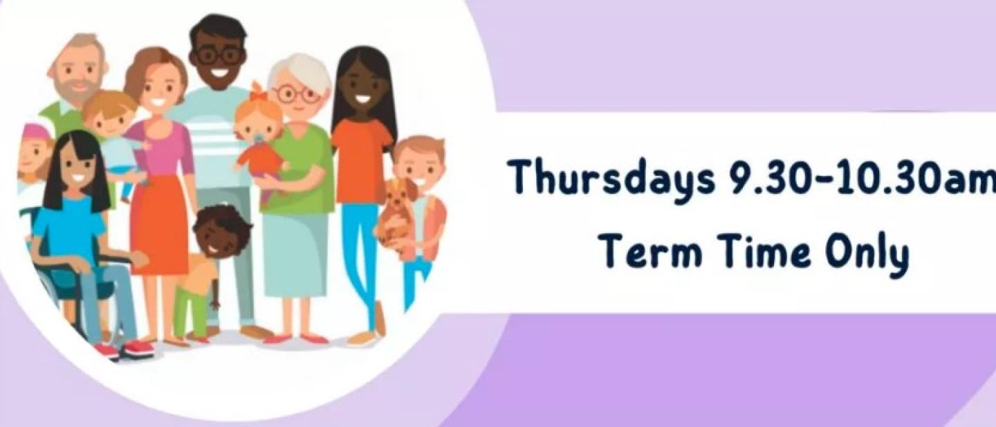 Thursday 9.30 until 10.30am, term time only