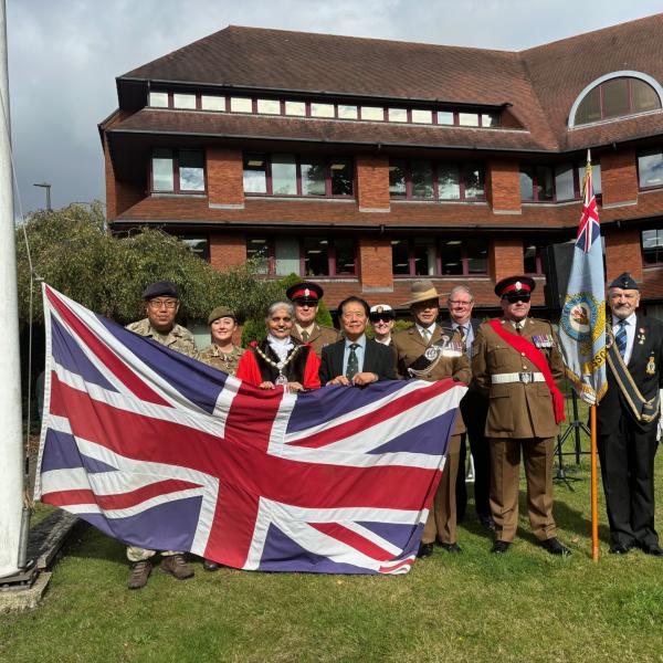 Armed Forces Flag Raising event