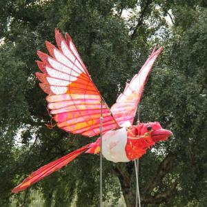 A animated masquerade carnival bird model.